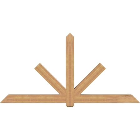 Ekena Millwork Kennewick Timber Gable Bracket, Western Red Cedar, 96"W x 48"H x 5 1/2"D x 5 1/2"F, 12/12 Pitch GBW096X48X0606KEN00SWR